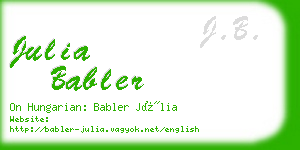 julia babler business card